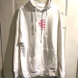 Anti Social Social Club - Hang Zhou hoodie - White / Pink lettering - XL